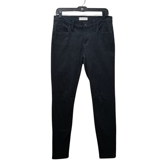 Madewell Jeans Women’s 30 Tall 8" Skinny Black Stretch Denim - Picture 1 of 6